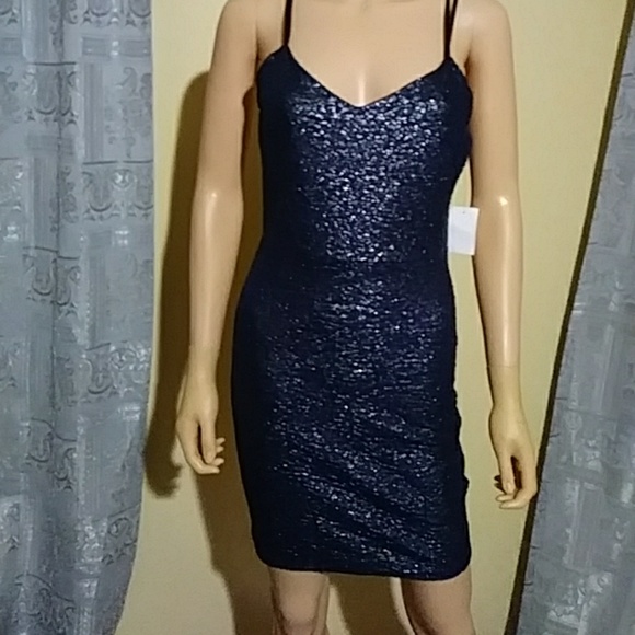 Beautiful navy blue sparkling dress - Picture 3 of 4